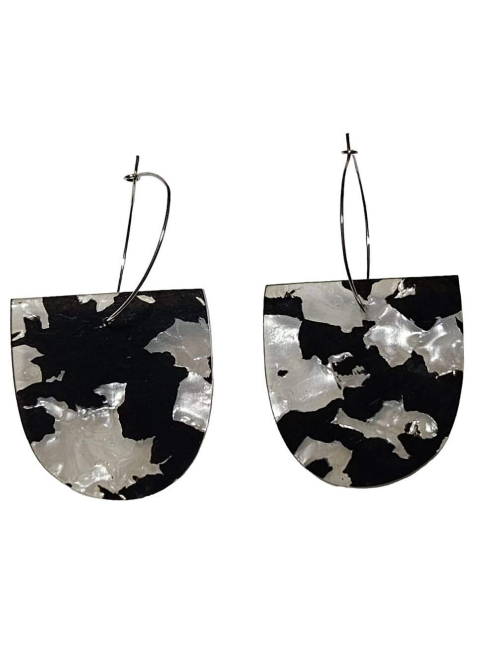 Handmade Cow Print Dangle Earrings Acrylic Art Deco Statement Fashion Jewelry